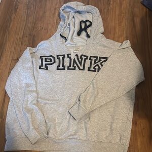 PINK Grey Hoodie
